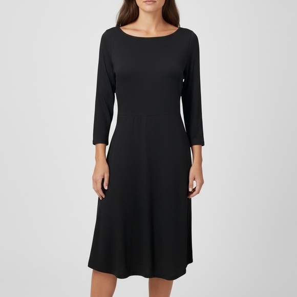 Eileen Fisher Dresses & Skirts - Eileen Fisher Viscose-Jersey Bateau-Neck Midi Dress - XS/TP